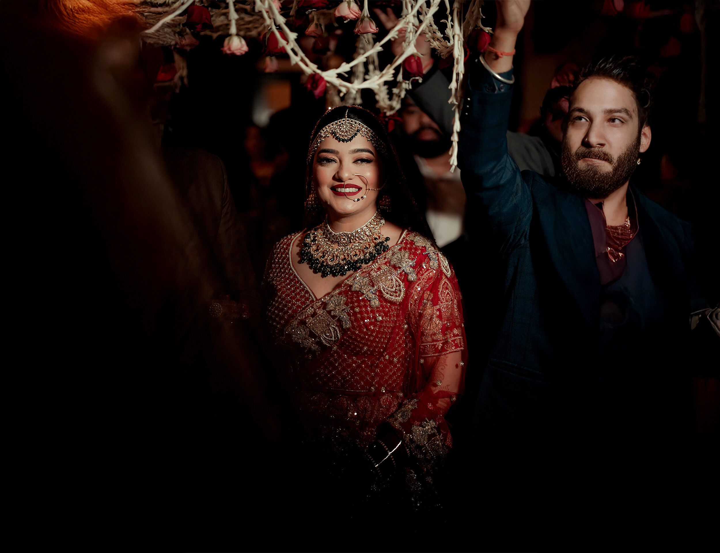A bride making an entry